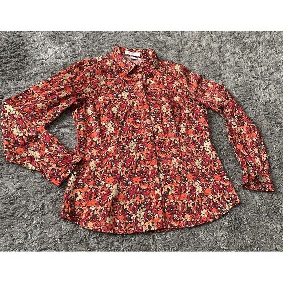 Coldwater Creek‎ Womens  Multi Floral Long Sleeve Button Down Shirt Size… - Picture 1 of 16